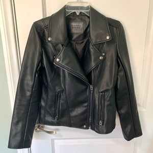 Black Leather Jacket Size M
